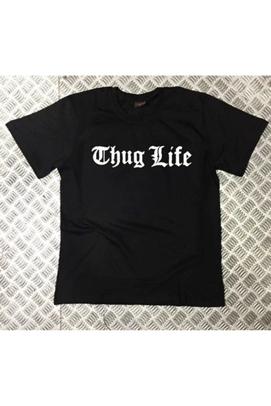 fame-stoned Tupac - Tup2c - Thug Life - Rap - Hiphop Baskılı Unisex %100 Pamuk Siyah T-shirt ürün görseli 1