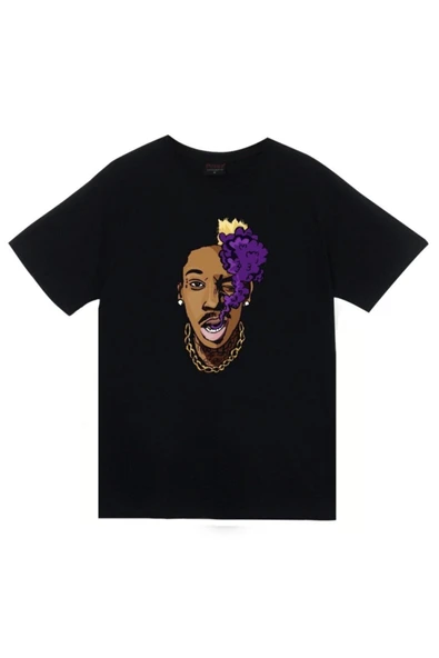 fame-stoned Xxxtentacion Baskılı Unisex %100 Pamuk Siyah T-shirt ürün görseli 1
