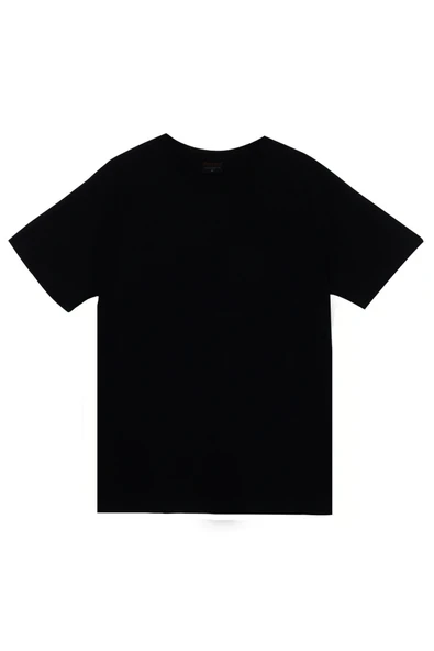 fame-stoned Düz Baskısız Unisex %100 Pamuk Siyah T-shirt ürün görseli 1