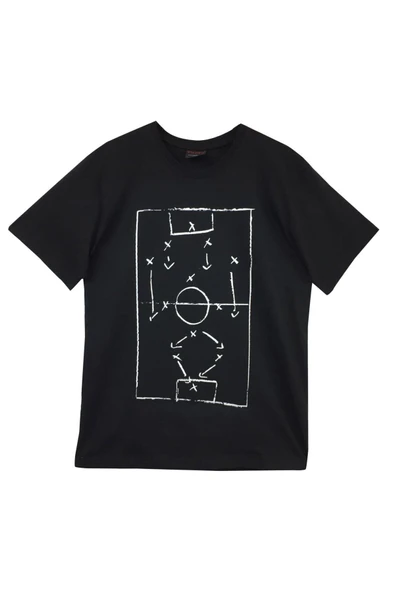 fame-stoned Siyah Alex De Souza Baskılı T-shirt ürün görseli 1