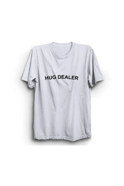 fame-stoned Beyaz Hug Dealer Baskılı Tişört ürün görseli 1