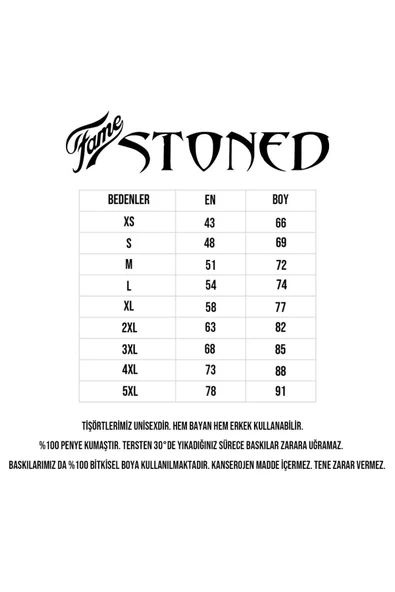 fame-stoned Baskılı Tişört - Resim 2