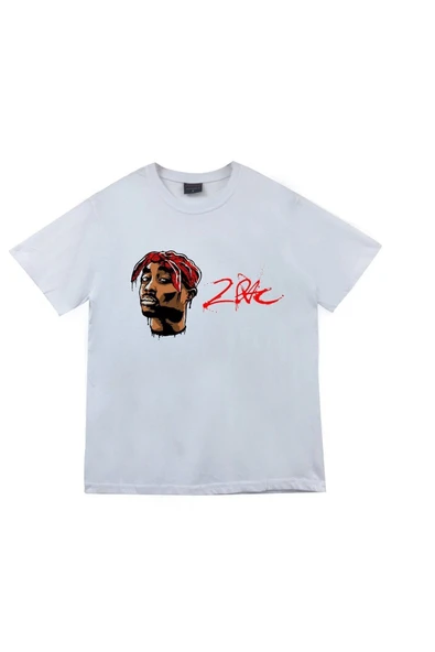 fame-stoned Unisex Tupac Shakur Baskılı T-shirt ürün görseli 1