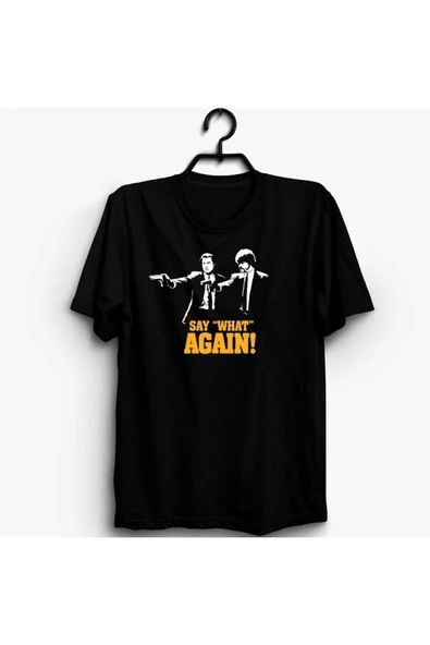 fame-stoned Stoned Pulp Fiction Baskılı Unisex %100 Pamuk Siyah T-shirt ürün görseli 1