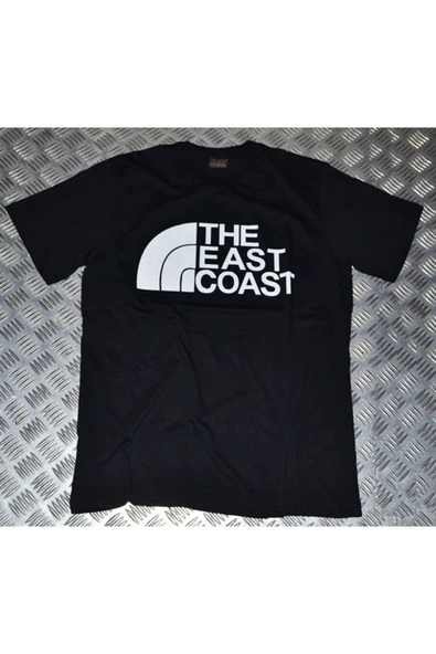 fame-stoned The East Coast Baskılı Unisex Siyah %100 Pamuk T-shirt ürün görseli 1