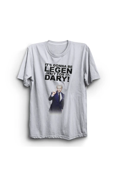 fame-stoned It's Gonna Be Wait For It Legendary Baskılı Unisex %100 Pamuk Beyaz T-shirt ürün görseli 1