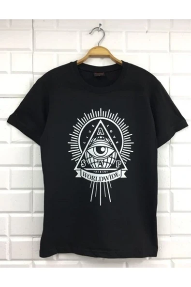 fame-stoned Unisex Siyah Asap Lıfe Baskılı T-shirt ürün görseli 1