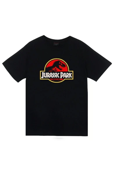 fame-stoned Unisex Siyah Jurassic Park Baskılı T-shirt ürün görseli 1