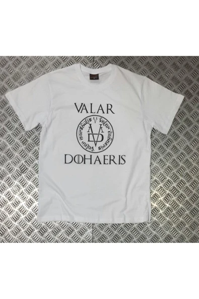fame-stoned Game Of Thrones Baskılı Unisex %100 Pamuk Beyaz T-shirt ürün görseli 1