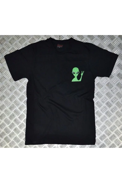 fame-stoned Alıen Baskılı T-shirt ürün görseli 1