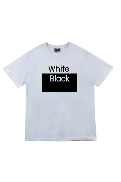 fame-stoned Unisex Beyaz Off White Black Baskılı T-shirt ürün görseli 1