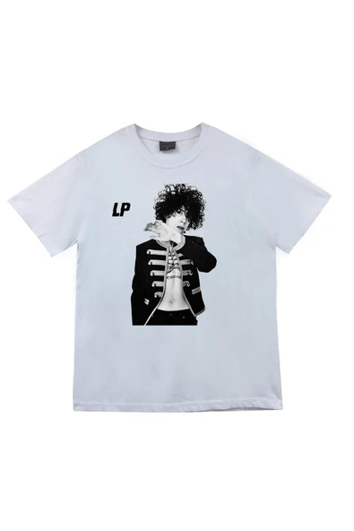 fame-stoned Lp Laura Pergolizzi Baskılı Unisex %100 Pamuk Beyaz T-shirt ürün görseli 1