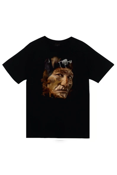 fame-stoned Unisex Siyah Baskılı T-Shirt ürün görseli 1