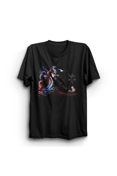 fame-stoned Pink Floyd Baskılı Unisex %100 Pamuk Siyah T-shirt ürün görseli 1