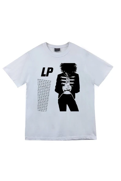 fame-stoned Lp Laura Pergolizzi Baskılı Unisex %100 Pamuk Beyaz T-shirt ürün görseli 1