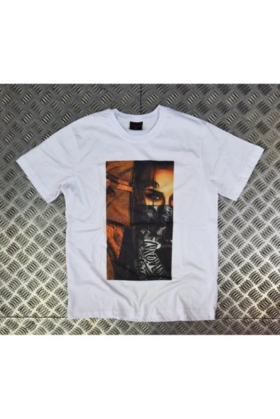 fame-stoned Unisex Beyaz Tişört Baskılı T-shirt ürün görseli 1