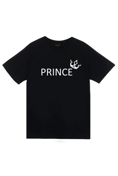 fame-stoned Unisex Siyah Prince Prens Baskılı T-shirt ürün görseli 1