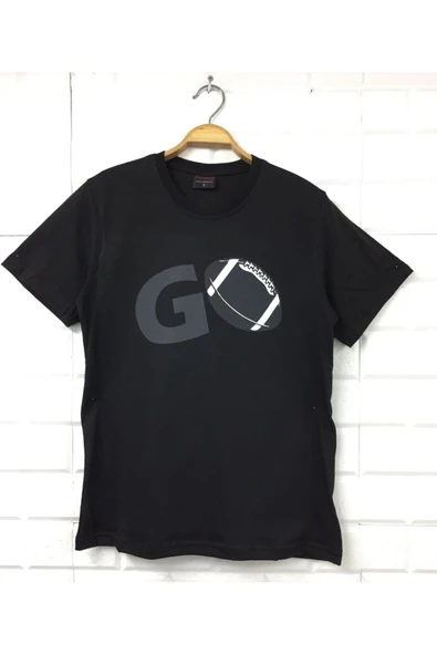 fame-stoned Unisex Siyah Go Baskılı T-shirt ürün görseli 1