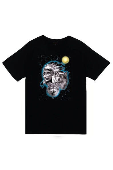 fame-stoned Unisex Siyah Baskılı T-Shirt ürün görseli 1