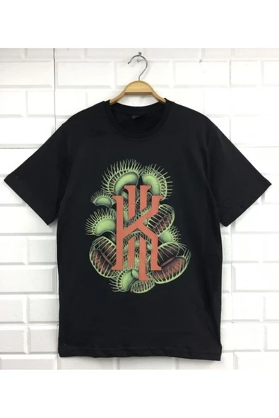 fame-stoned Unisex Siyah Kyrie İrving Baskılı T-Shirt ürün görseli 1