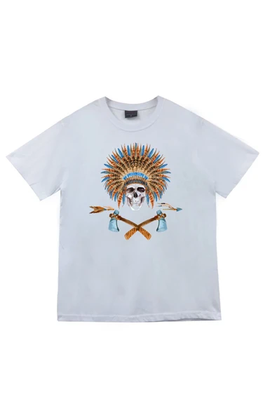 fame-stoned Unisex Beyaz Baskılı T-Shirt ürün görseli 1