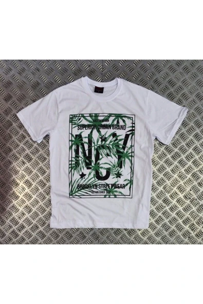 fame-stoned Unisex Beyaz Nyc Baskılı T-Shirt ürün görseli 1