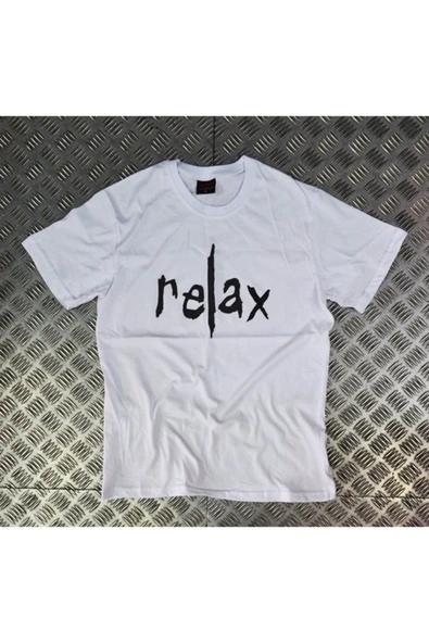 fame-stoned Unisex Beyaz Relax Baskılı T-shirt ürün görseli 1