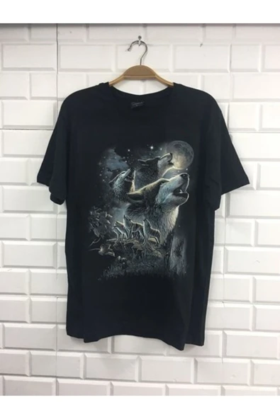 fame-stoned Kurt Baskılı Unisex %100 Pamuk Siyah T-shirt ürün görseli 1