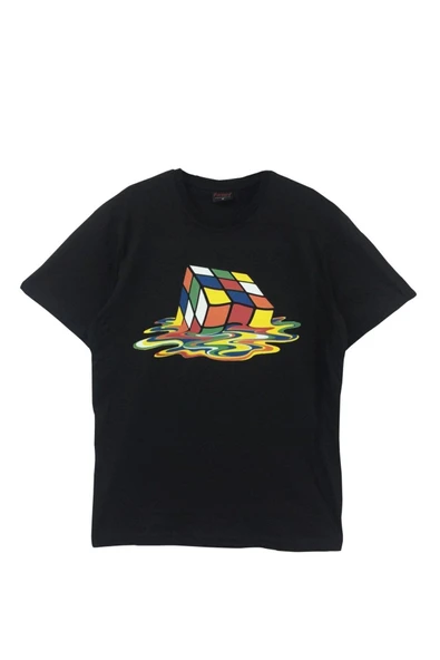 fame-stoned Unisex Siyah Zeka Küpü Baskılı T-shirt ürün görseli 1