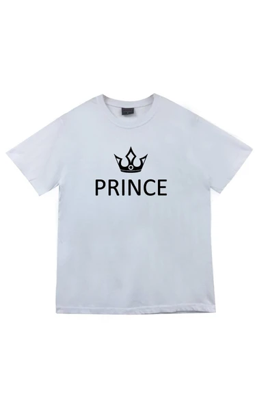 fame-stoned Prince Prens Baskılı Unisex %100 Pamuk Beyaz T-shirt ürün görseli 1