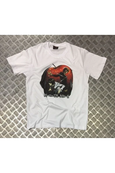 fame-stoned Death Note Anime Baskılı Unisex %100 Pamuk Beyaz T-shirt ürün görseli 1
