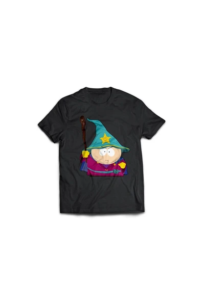 fame-stoned South Park Baskılı Unisex Siyah %100 Pamuk T-shirt ürün görseli 1