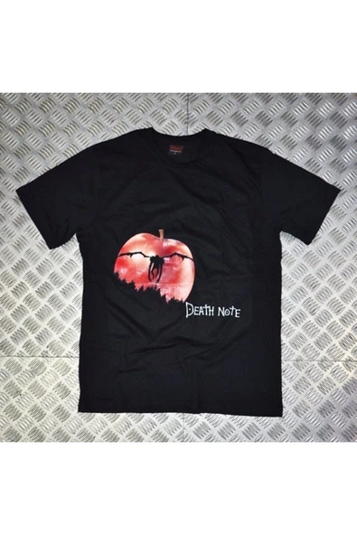 fame-stoned Death Note Anime Baskılı Unisex %100 Pamuk Siyah T-shirt ürün görseli 1