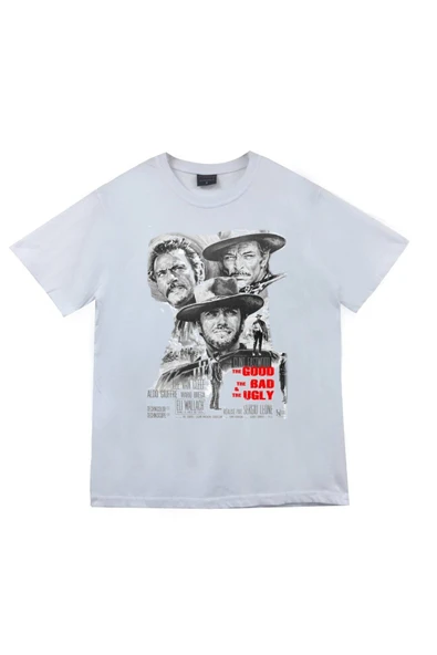 fame-stoned Unisex Beyaz İyi Kötü Çirkin Baskılı T-shirt ürün görseli 1