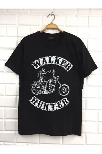 fame-stoned Unisex Siyah The Walkıng Dead Baskılı T-shirt ürün görseli 1
