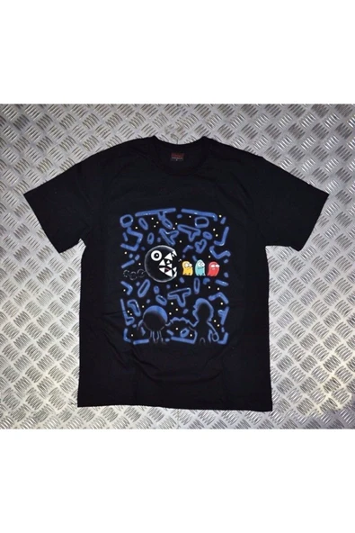 fame-stoned Unisex Pacman Baskılı T-shirt ürün görseli 1