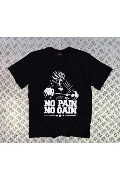 fame-stoned Siyah No Paın No Gaın Baskılı T-shirt ürün görseli 1