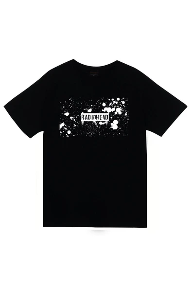 fame-stoned Radiohead Baskılı Unisex Siyah %100 Pamuk T-shirt ürün görseli 1