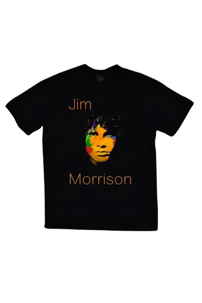 fame-stoned The Doors Baskılı Unisex %100 Pamuk Siyah T-shirt ürün görseli 1