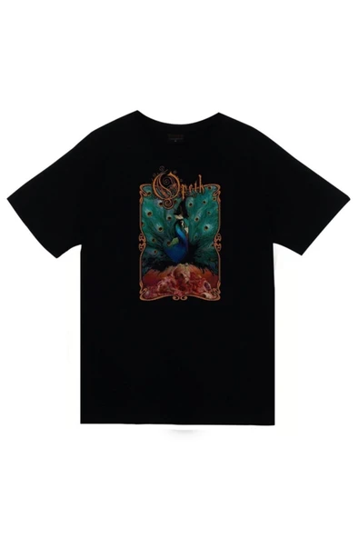 fame-stoned Opeth Müzik Grubu Baskılı Unisex %100 Pamuk Siyah T-shirt ürün görseli 1