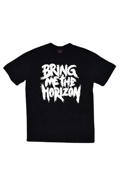 fame-stoned Unisex Siyah Bring Me The Horizon Baskılı T-shirt ürün görseli 1
