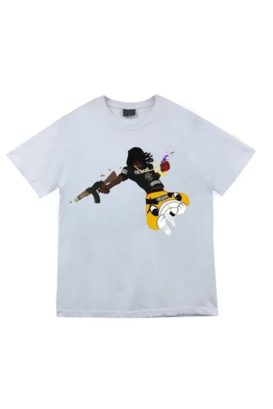 fame-stoned Glo Gang Baskılı T-shirt ürün görseli 1