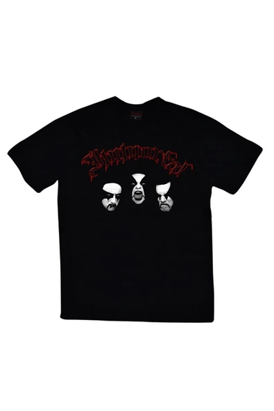 fame-stoned Immortal Baskılı Unisex %100 Pamuk Siyah T-shirt ürün görseli 1
