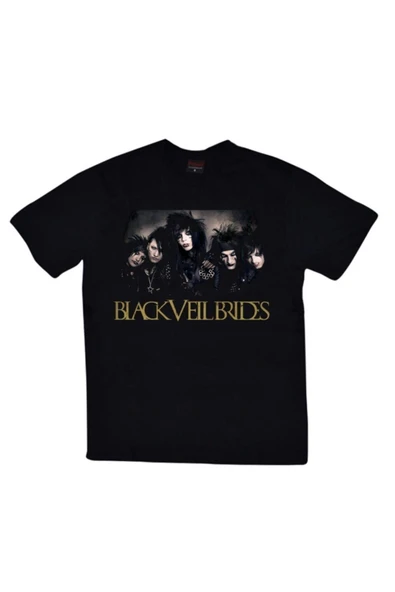 fame-stoned Unisex Siyah Black Veil Brides Baskılı T-shirt ürün görseli 1