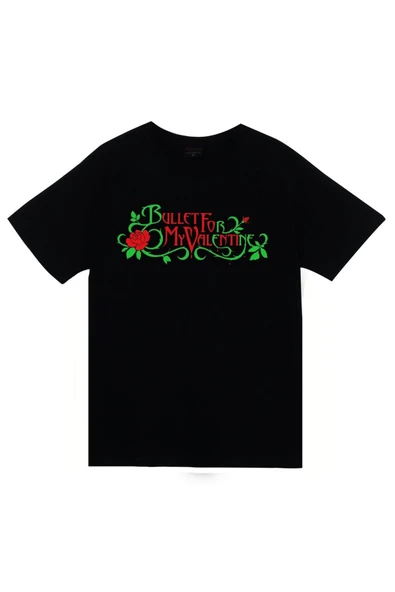fame-stoned Bullet For My Valentine Baskılı Unisex %100 Pamuk Siyah T-shirt ürün görseli 1