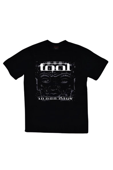 fame-stoned Tool Baskılı Unisex %100 Pamuk Siyah T-shirt ürün görseli 1