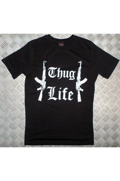 fame-stoned Thug Lıfe Baskılı T-shirt ürün görseli 1