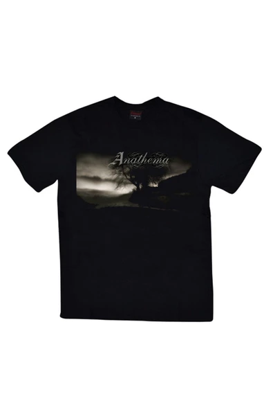 fame-stoned Anathema Baskılı Unisex %100 Pamuk Siyah T-shirt ürün görseli 1