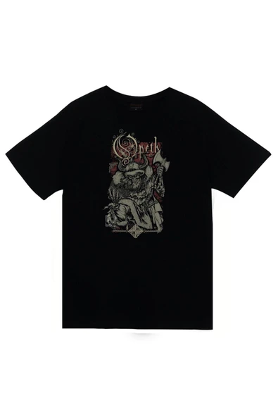 fame-stoned Opeth Müzik Grubu Baskılı Unisex %100 Pamuk Siyah T-shirt ürün görseli 1