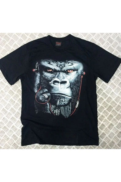 fame-stoned Goril Baskılı T-shirt ürün görseli 1